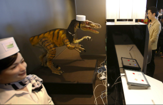 Illustration for article titled Behold, a Real Hotel Staffed By Talking Androids and Robotic Dinosaurs